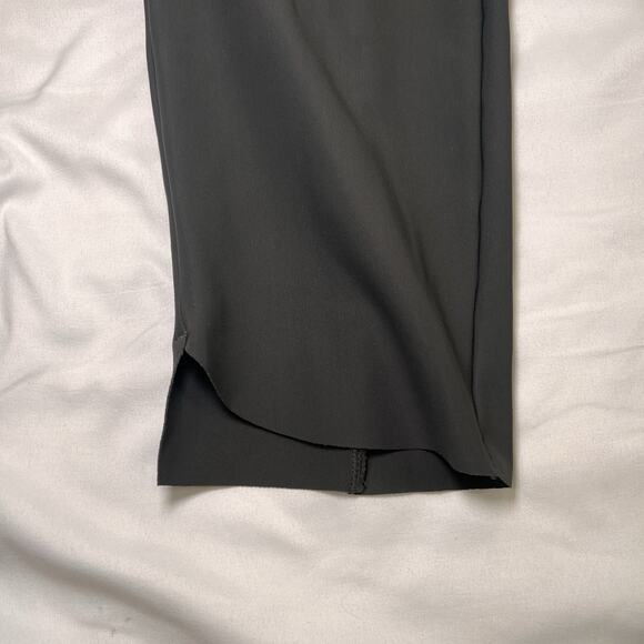 Athleta Stellar Trouser Pants Size L Dark Army Green Zip Pockets Crop Ankle Slim - Picture 3 of 15